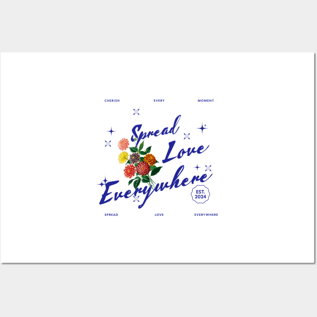 Spread love everywhere Wall Art by Safarichic